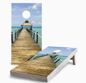 Beach Boardwalk scaled - Beach Boardwalk Cornhole Game - - Cornhole Worldwide
