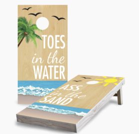 Toes and Ass Natural Wood CH scaled - Toes in the Water Cornhole Game - - Cornhole Worldwide