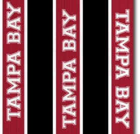 Tampa Bay Buccaneers Team Stripe Wraps - Tampa Bay Buccaneers Middle Stripe Cornhole Wraps - - Cornhole Worldwide